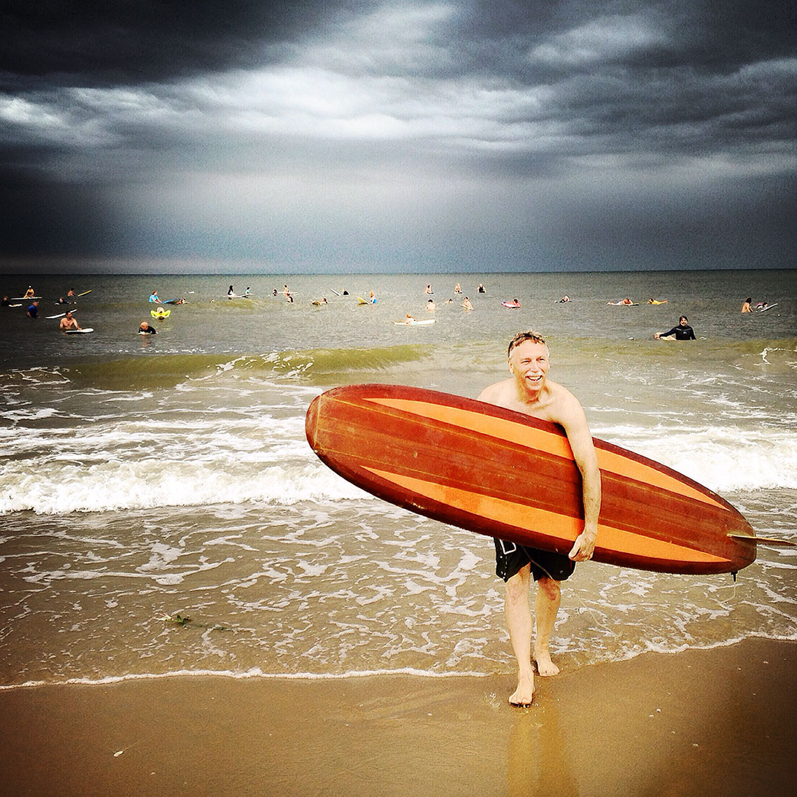 Longboard surfer - Surfside, Tx.