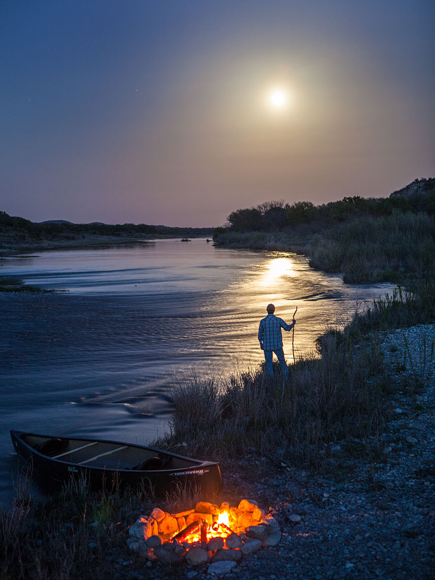 James River campfire