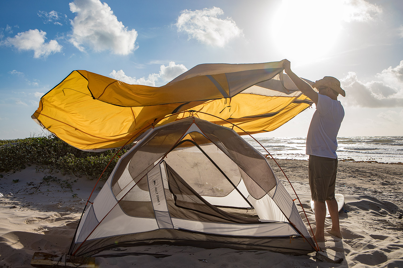 Tent on Padre Island National Seashore