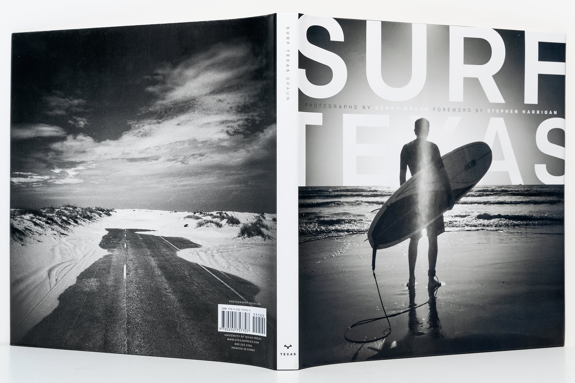 Surf Texas Book Jacket design by Pentagram